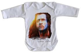 body nenê criança roupa bebê manga longa William Wallace Coração Valente