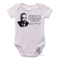 body nenê criança roupa bebê Martin Luther King frase