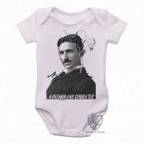 body nenê criança roupa bebê Nikola Tesla Batalha das Correntes