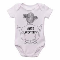body nenê criança roupa bebê Odeio todos body nenê criança roupa bebê Odeio todos