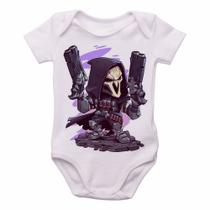 body nenê criança roupa bebê Reaper Overwatch