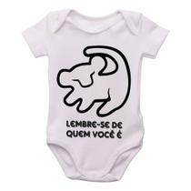 body nenê criança roupa bebê Rei Leão Simba Lembre-se de quem você é
