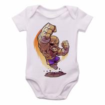 body nenê criança roupa bebê Sagat Street Figther