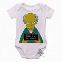body nenê criança roupa bebê Senhor Burns prisão