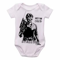 body nenê criança roupa bebê Stallone Cobra você é um cocô