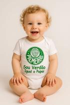 Body palmeiras bebê frases do papai verdão torcedor mirim