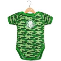 Body Palmeiras Camuflado Bebe Verde Oficial Porco Revedor Body Palmeiras Camuflado Bebe Verde Oficial Porco Revedor
