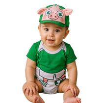 Body Palmeiras Mascote Porquinho Com Boné Oficial Body Palmeiras Mascote Porquinho Com Boné Oficial