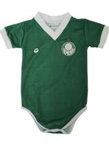 Body Palmeiras Oficial Verde ou Branco Gola V 2025 Recem Nascido Torcidababy