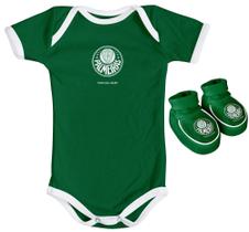 Body Palmeiras Pantufa Para Bebê Kit 2 Peças Unissex Licenciado e Oficial Body Palmeiras Pantufa Para Bebê Kit 2 Peças Unissex Licenciado e Oficial