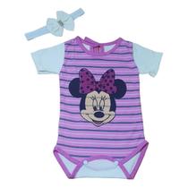 Body Para Bebê Com Estampa da Minnie Bory Lilás Mesversário REF S205D Body Para Bebê Com Estampa da Minnie Bory Lilás Mesversário REF S205D