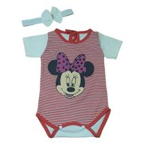 Body Para Bebê Com Estampa da Minnie Bory Vermelho Mesversário REF S205E Body Para Bebê Com Estampa da Minnie Bory Vermelho Mesversário REF S205E
