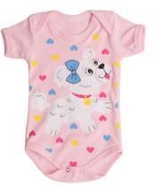Body para bebe com estampa de cachorrinha, tamanho m.