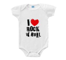 Body Para Bebê Eu Amo Rock In Roll I Love