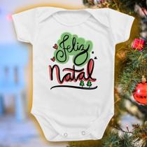 Body Para Bebê Feliz Natal Presente Menino Menina Papai Noel