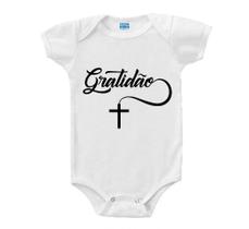 Body Para Bebê Gratidão Cristão Gospel Evangélico