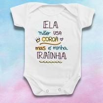 Body Para Bebê Mãe Rainha Presente Meninos Meninas Gestante