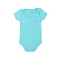 Body para bebê manga curta azul ref 6307