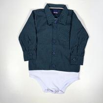 Body Para Bebe Manga Longa Country Infantil Xadrez Algodão Body Para Bebe Manga Longa Country Infantil Xadrez Algodão
