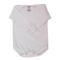 Body para Bebê Manga Longa Suedine Básico Branco liso 100 algodão P ao G ideal para Customisar DVK BABY