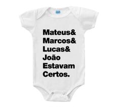 Body Para Bebe Mateus Marcos Lucas E João Gospel