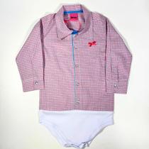 Body Para Bebê Menina Country Manga Longa Infantil Xadrez Body Para Bebê Menina Country Manga Longa Infantil Xadrez