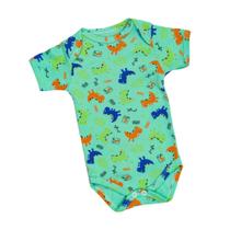 Body para Bebê Menino Manga Curta Estampadinho Dino Verde