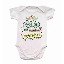 Body Para Bebês Anti Alérgico Aceita ser minha MAdrinha roupinha bori bory bore personalizado