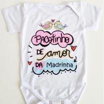 Body Para Bebês Anti Alérgico Pacotinho de Amor da Dinda roupinha bori bory bore personalizado