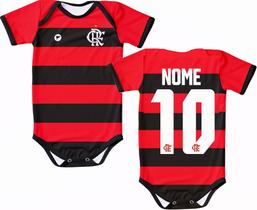 Body para Bebês Time Flamengo Personalizado Lincenciado Oficial original bori bore bory futebol