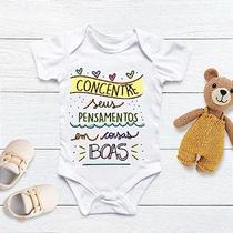 Body Personalizado Bebê Concentre Seus Pensamentos em Coisas Boas Body Personalizado Bebê Concentre Seus Pensamentos em Coisas Boas