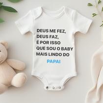 Body Personalizado Bebê Deus Me Fez, Deus Faz Papai Body Personalizado Bebê Deus Me Fez, Deus Faz Papai