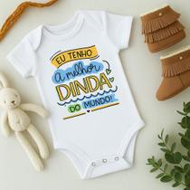 Body Personalizado Bebê Melhor Dinda do Mundo