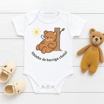 Body Personalizado Bebê Ursinho de Barriga Cheia