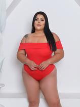 Body Plus Size Ciganinha Ombro a Ombro Cor:vermelhoTamanho:GG