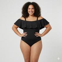Body Plus Size Ciganinha Preto Feminino GG ao G2 Cor:PretoGenero:FemininoTamanho:GG