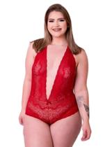 Body Plus Size Decote Produndo Rendado XGG Sensual