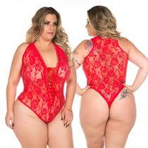 Body Plus Size Duquesa Executiva Renda Transparente