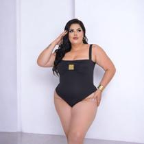 Body Plus Size Franzindo Com Detalhe em Bijoux