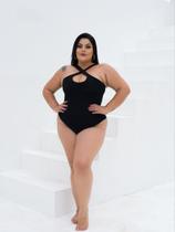 Body Plus Size Frente Única Cruzado no Pescoço