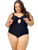 Body Plus Size Laço Nozinho Maio Praia Piscina Feminino Veste do 50 ao 52