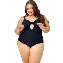 Body Plus Size Laço Nozinho Maio Praia Piscina Feminino