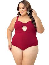 Body Plus Size Laço Nozinho Maio Praia Piscina Feminino