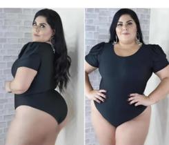 Body Plus Size Manga Princesa Bufante Sensual Moda Blogueira
