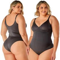 Body Plus Size Modelador E Redutor Vi Lingerie Control Alta Compressão Em Cetinete