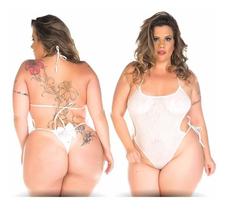 Body Plus Size Renda Transparente Com ajustes Ousadia Sensualidade e Conforto