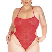 Body Plus Size Renda Transparente Com ajustes Ousadia Sensualidade e Conforto