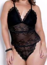 Body Plus Size Rendado XGG Plussize Com Renda e Forro Extra GG Body Sexy