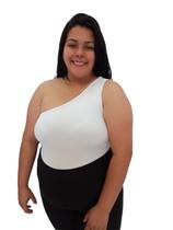 Body Plus Size Um Ombro Feminino Tamanhos Grandes