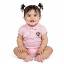Body Polo Rosa Bebê Fluminense Torcida Baby 033XPR Body Polo Rosa Bebê Fluminense Torcida Baby 033XPR